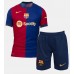 Camisa de Futebol Barcelona Lamine Yamal #19 Equipamento Principal Infantil 2024-25 Manga Curta (+ Calças curtas)